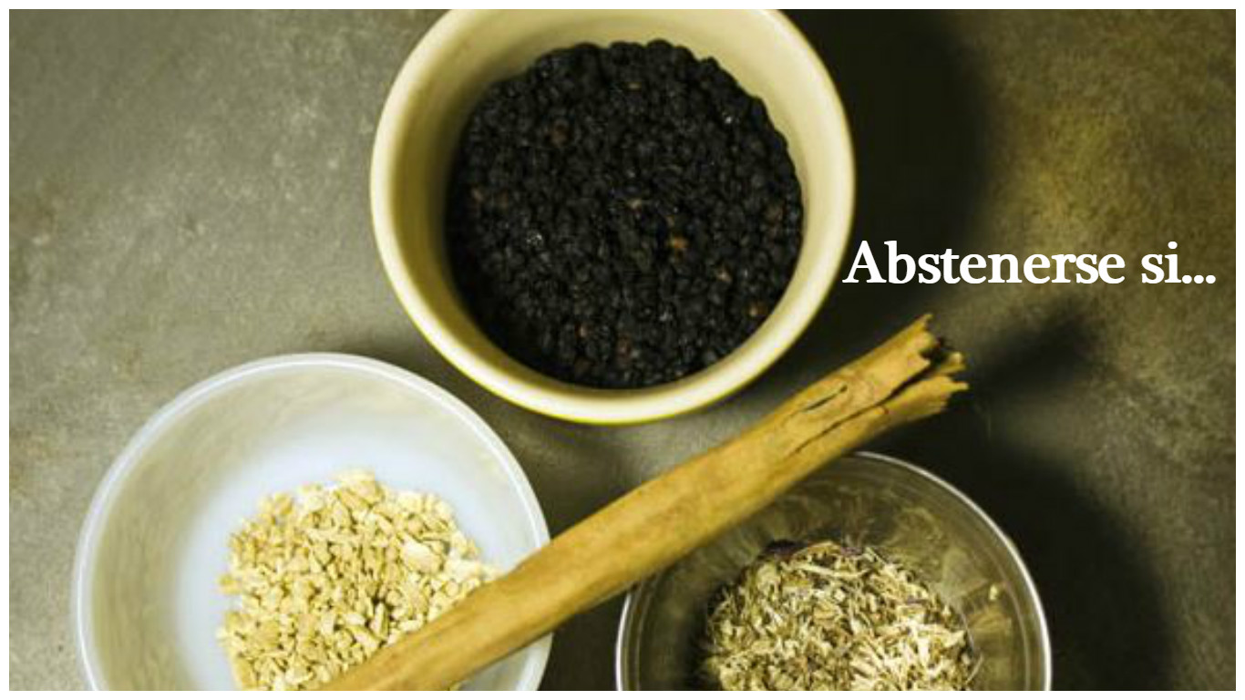 No consumir equinácea