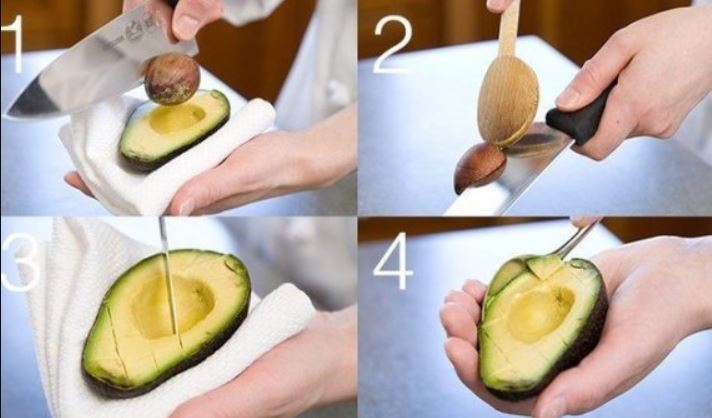 como cortar un aguacate